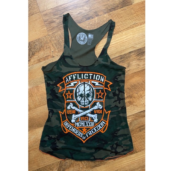 Affliction Tops - Affliction camo tank top